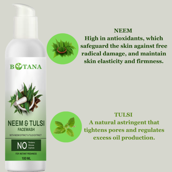 Neem Tulsi face wash 100ml - Image 2