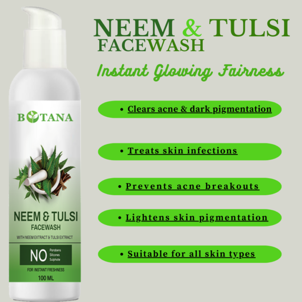 Neem Tulsi face wash 100ml - Image 3