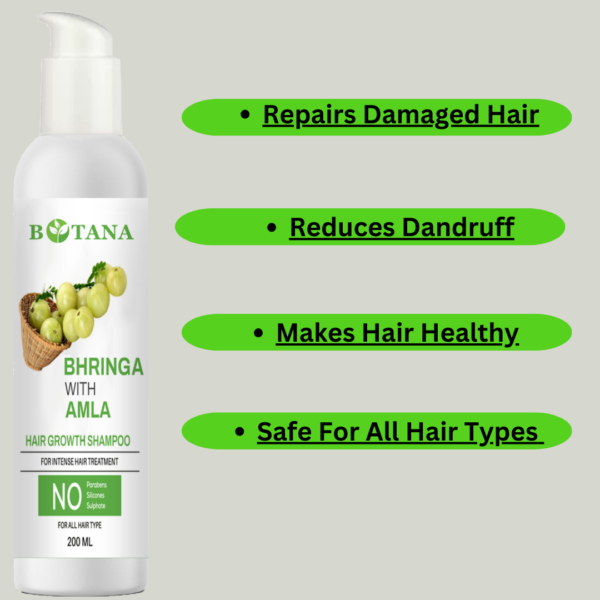 Bhringraj and Amla shampoos 200ml - Image 4